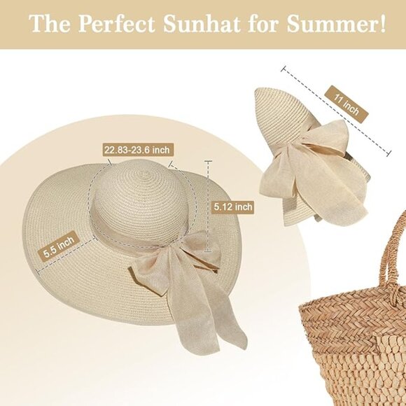 Beach Hats for Women - Beach Hat Womens UPF 50+, Packable Sun Hat Women Roll Up main image 7